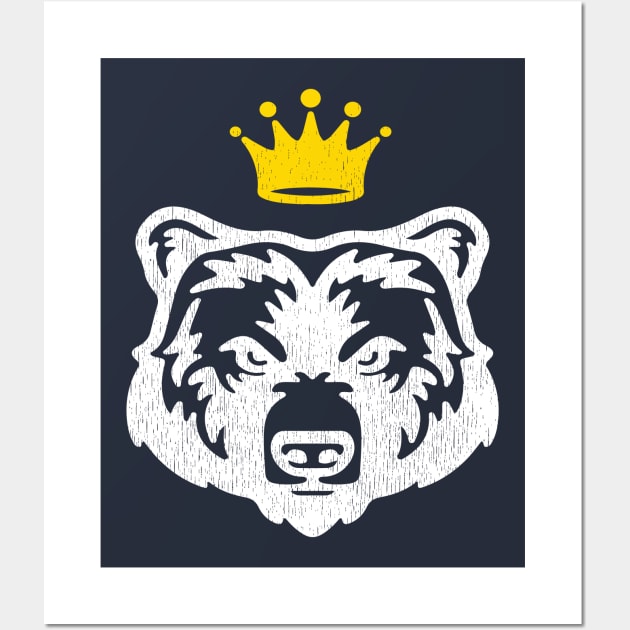 BEAR ROYALTY (white and gold) Wall Art by Bear and Seal